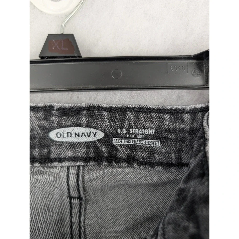 Old Navy Womens 0 Straight High Rise Secret Slim‎ Pockets Gray Denim Ankle Jeans